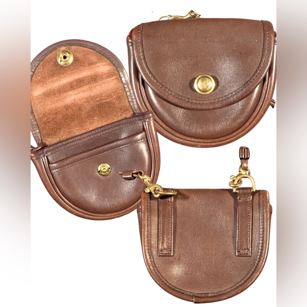 Y2K 90’s Coach Micro Brown Leather Crossbody Bag